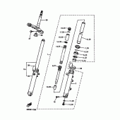 Схема узла: Вилка передней оси Yamaha XJ600 Diversion (Naked)
