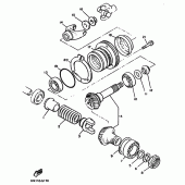 Схема вузла: Проміжна передача Yamaha VMX12 V-MAX