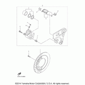Схема узла: Задний тормозной суппорт Yamaha XVS1300 V-Star Deluxe