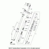Схема вузла: Вилка передньої осі Yamaha XVS950 Bolt R-Spec