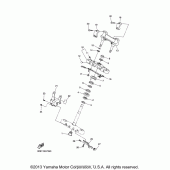 Схема вузла: Рульовий механізм Yamaha XVS1300 V-Star