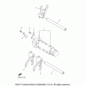 Схема узла: Копирный вал и Вилки Yamaha FZ6 FZ6R