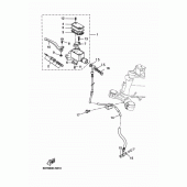 Схема вузла: Передній гальмівний циліндр Yamaha YZF-R125