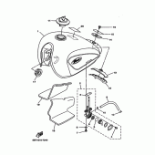 Схема вузла: Паливний бак Yamaha ST225 Bronco