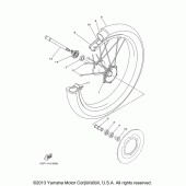 Схема вузла: Переднє колесо Yamaha TT-R250 TT-R250