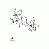 Схема узла: Пульт управления рулевой и Рычаг Yamaha DT125 DT125R