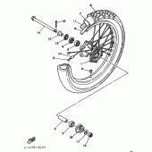 Схема узла: Переднее колесо Yamaha XTZ750 Super Tenere