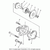 Схема узла: Водяной насос Yamaha WR200R