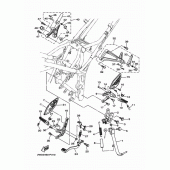 Схема вузла: Підніжки та Підставка Yamaha YZF-R25
