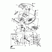 Схема вузла: Паливний бак Yamaha XVZ1300 Royal Star Venture