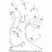 Схема вузла: Кермо та Тросики Yamaha XVS1100 V-Star Custom