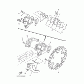 Схема узла: Задний тормозной суппорт Yamaha YZ250 YZ250