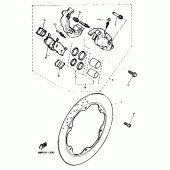 Схема узла: Передний тормоз Yamaha XJ600 Diversion (Naked)