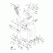 Схема вузла: Задній важіль та Підвіска Yamaha XVS1300 Midnight Star