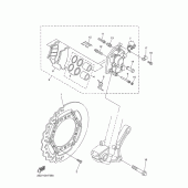 Схема узла: Передний тормоз Yamaha WR250 WR250F