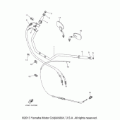 Схема вузла: Кермо та Тросики Yamaha XV1700 Road Star Silverado