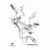 Схема узла: Руль и Тросики Yamaha TW200