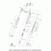 Схема вузла: Вилка передньої осі Yamaha XVS950 Bolt C-Spec