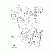 Схема вузла: Задній гальмівний циліндр Yamaha TDM900