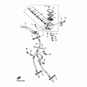 Схема узла: Передний тормозной цилиндр Yamaha FZ6 FZ6 FAZER