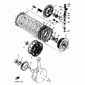 Схема вузла: Зчеплення Yamaha XT600 XT600