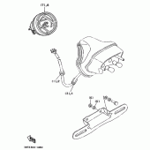 Схема вузла: Latermate (ЗАДНІЙ ФАХАР) Yamaha XV535 Virago