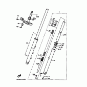 Схема вузла: Вилка передньої осі Yamaha XV535 Virago