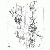 Схема узла: Карбюратор Yamaha XV1100 Virago