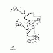 Схема вузла: Поворотники Yamaha DT125 DT125R