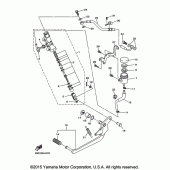 Схема вузла: Задній гальмівний циліндр Yamaha FZ6 FZ6R