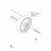 Схема вузла: Переднє колесо Yamaha YZF-R6/YZF600 R6