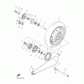 Схема вузла: Заднє колесо Yamaha FZ8 FZ8 FAZER (ABS)