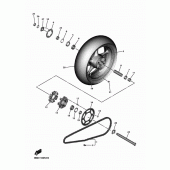 Схема вузла: Заднє колесо Yamaha YZF-R6/YZF600 R6