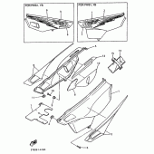 Схема вузла: Бічна кришка / масляний бак Yamaha XT600 XT600
