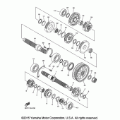 Схема вузла: Трансмісія Yamaha XVS950 V-Star