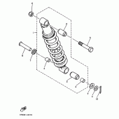 Схема вузла: Задня підвіска Yamaha XT600 XT600