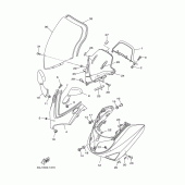 Схема вузла: Вітрове скло Yamaha XP500 T-MAX