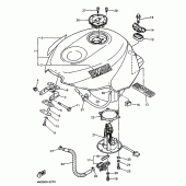 Схема узла: Топливный бак Yamaha YZF750 YZF750