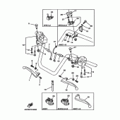 Схема вузла: Пульт керування рульовим та важелем Yamaha YP250 Majesty