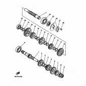 Схема вузла: Трансмісія Yamaha XV125 Virago