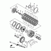 Схема вузла: Зчеплення Yamaha XVS1300 V-Star Classic