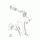Схема вузла: Розподільний вал та Ланцюг ГРМ Yamaha XT660 XT660Z Tenere