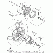 Схема вузла: Заднє колесо Yamaha XV1100 Virago