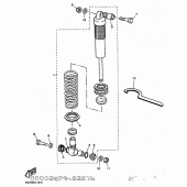 Схема вузла: Задня підвіска Yamaha TT600