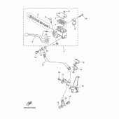 Схема узла: Передний тормозной цилиндр Yamaha YBR125