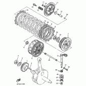 Схема вузла: Зчеплення Yamaha XT500