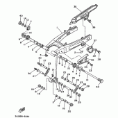 Схема узла: Задний рычаг и Подвеска Yamaha XTZ750 Super Tenere