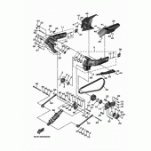 Схема вузла: Задній важіль та підвіска Yamaha XP530 T-MAX DX