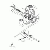 Схема вузла: Заднє колесо Yamaha DT125 DT125R