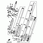Схема вузла: Вилка передньої осі Yamaha WR200R